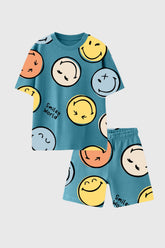 Colourful Smiley Kids Co-Ord Set